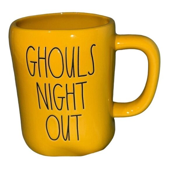 Rae Dunn GHOULS NIGHT OUT gold mug - Picture 1 of 2